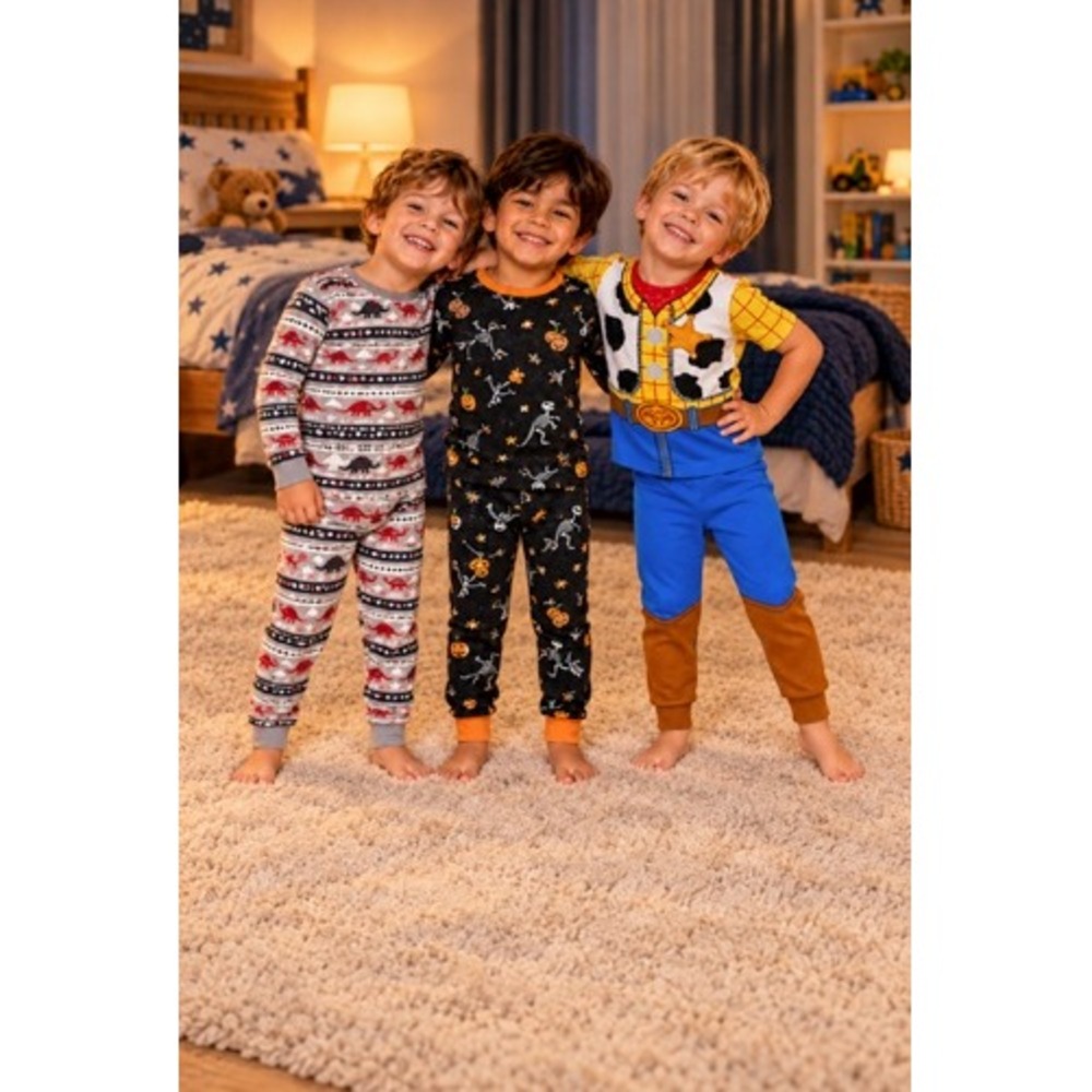 Disney Baby Gap Boys 4T Pajama Lot 9pc Toy Story Dinosaur Halloween PJs